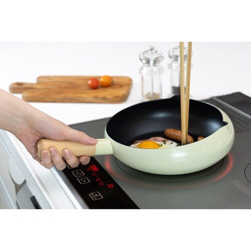 フライパン 22cm ねこ型 アイボリー×2