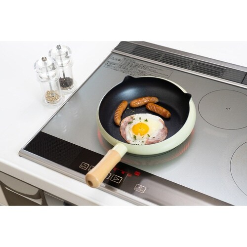 フライパン 22cm ねこ型 アイボリー×2