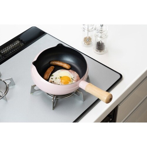 いため鍋 20cm ねこ型 IH対応 ピンク×2