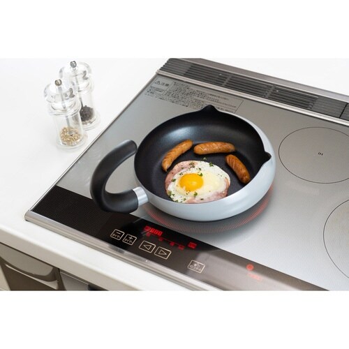 フライパン 22cm ねこ型 グレー