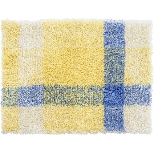 バスマット乾度良好リアン45×60cmブルー×2