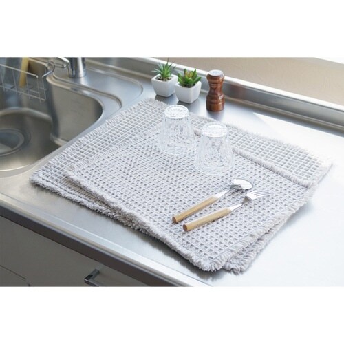 水切りマット ふわさら吸水水切りマット グレージュ