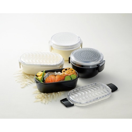 弁当箱 1段 600ml WAVE ブラック×2