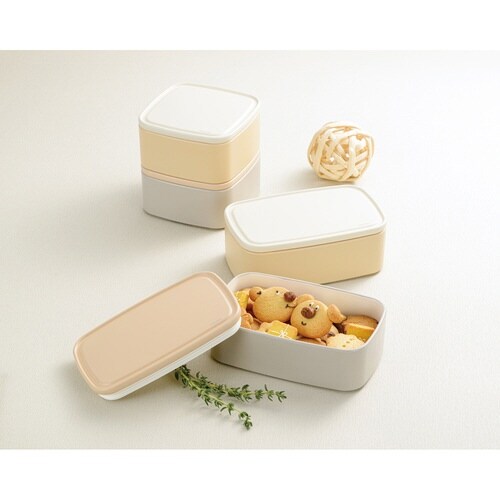 弁当箱 1段 340ml ピンクグレー×2