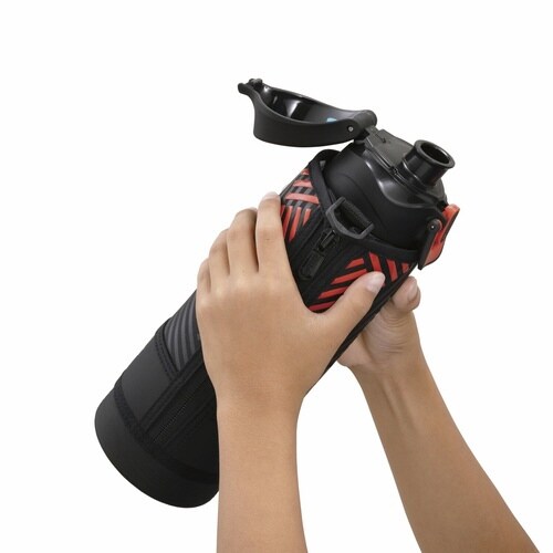 サーモス 水筒 1L ブラックオレンジ