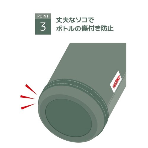 サーモス ボトルカバー 750ml対応 カーキ