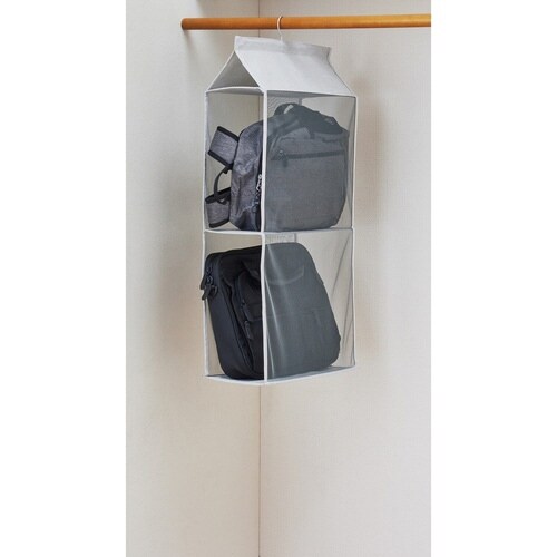クローゼット 吊り下げ バッグ収納ラック 2段