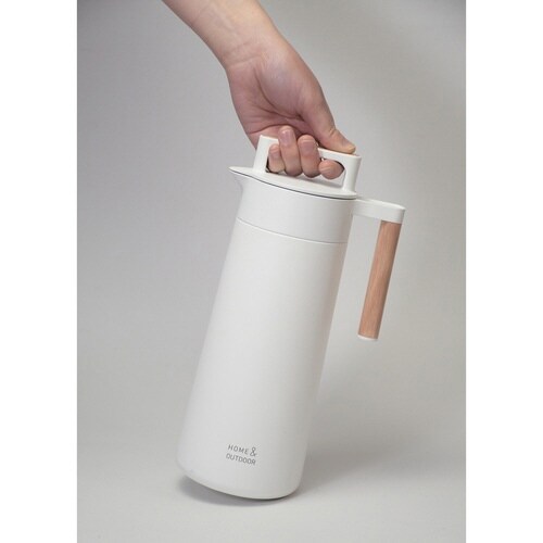 ポット 1.1L 真空断熱 保温 魔法瓶 ホワイト