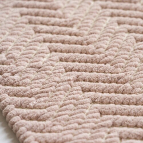 バスマット ポコモコ ウィーブ ピンク×2