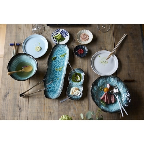 カレー皿 23cm KANADE 陶器 青