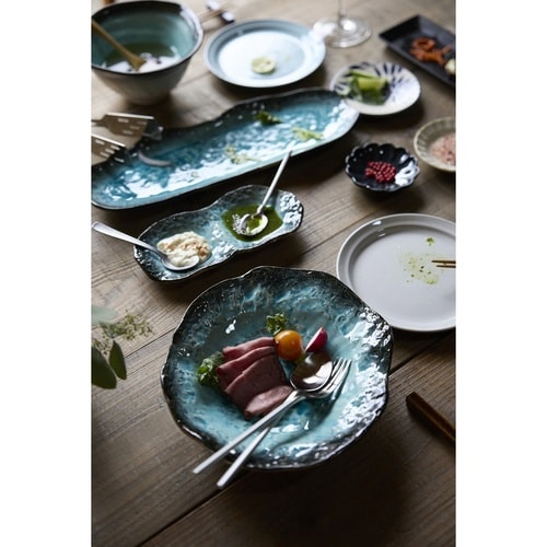 カレー皿 23cm KANADE 陶器 青