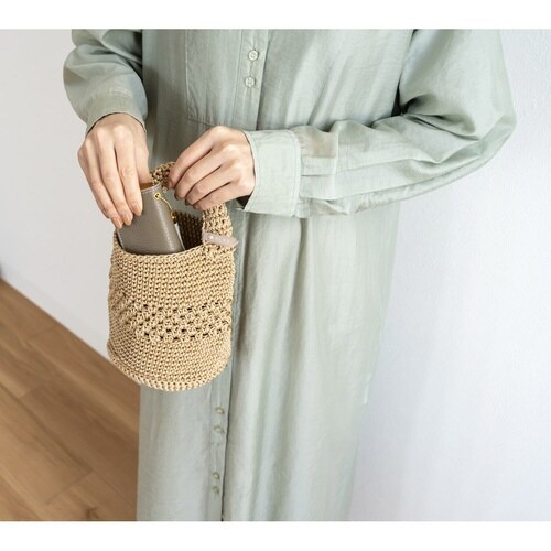 バッグ 手持ち マルシェシリーズ ベージュ×2