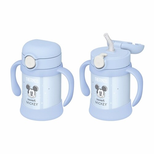 サーモス ストローマグ 魔法瓶 パステルブルー