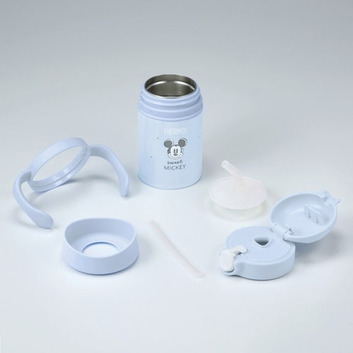 サーモス ストローマグ 魔法瓶 パステルブルー