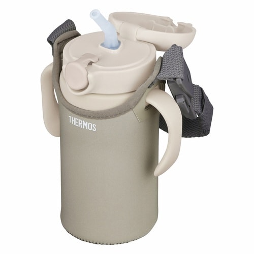 サーモス カバー 水筒 ストローマグ ベージュ