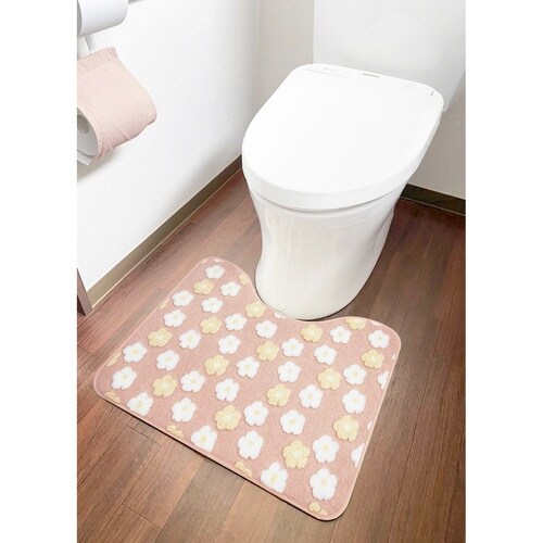 トイレマット ふわりんこトイレマット ピンク×2