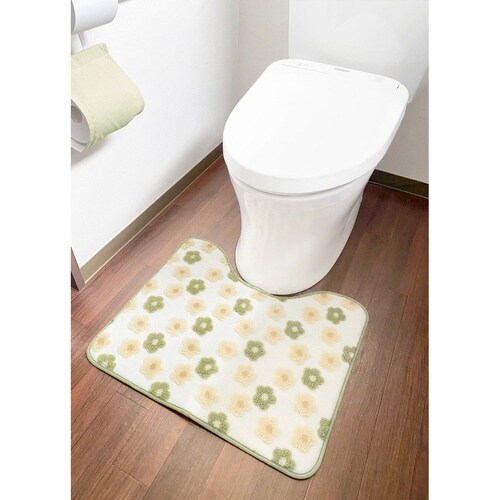 トイレマット ふわりんこトイレマット グリーン