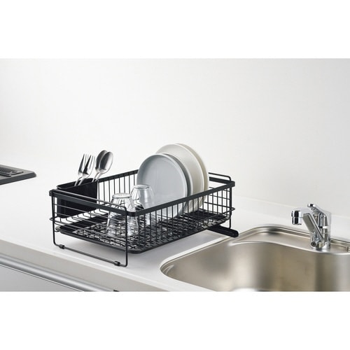 水切りラックモデリエ水切りバスケットブラック×2