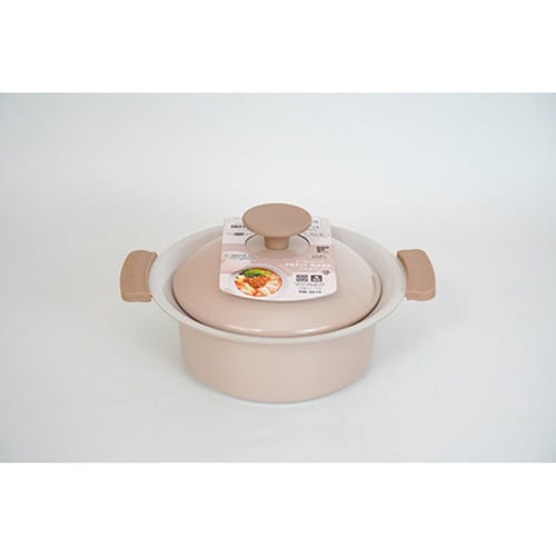 卓上鍋 16cm 軽量 蓋付き ブラウン×2