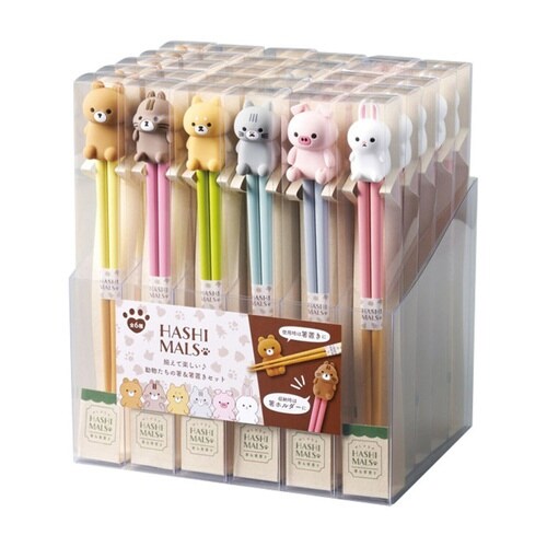 箸 21cm ハシマルズ 木製 ネコ