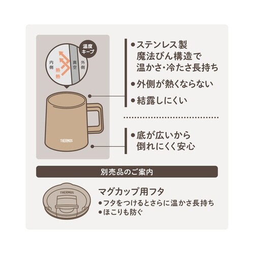 マグカップ 350ml 保温 保冷 カフェラテ