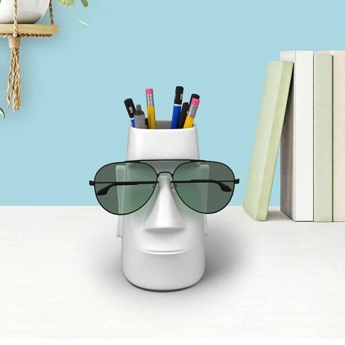 ペン立て Mustard マスタード モアイ×2