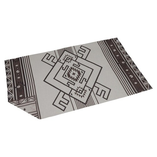 レジャーシート インドシグネチャーラグ ブラウン