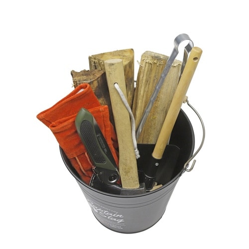 バケツ スチールバケツ10L ブラック×2