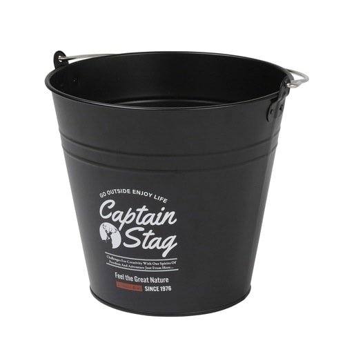 バケツ スチールバケツ10L ブラック×2