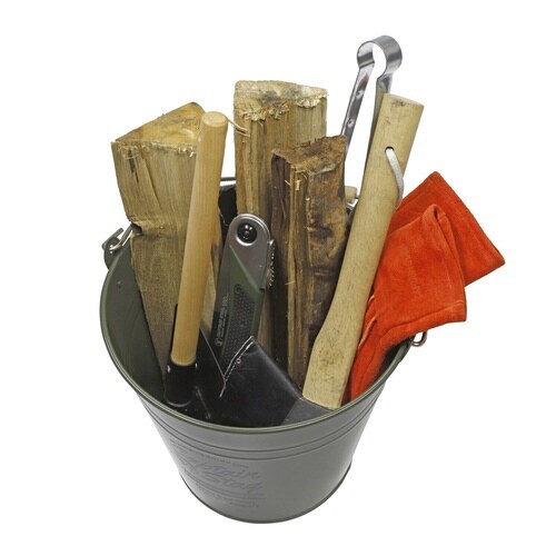 バケツ スチールバケツ10L オリーブ×2