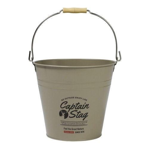 バケツ スチールバケツ10L カーキ×2