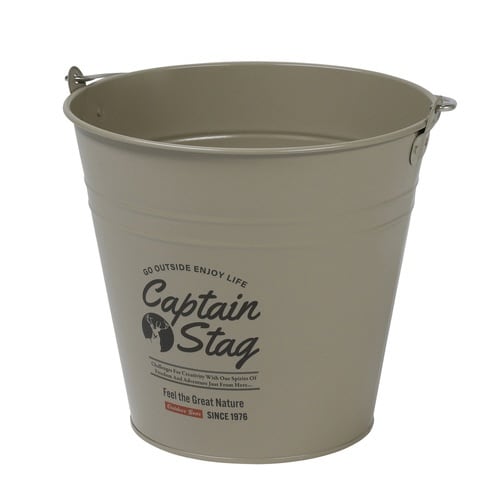 バケツ スチールバケツ10L カーキ×2