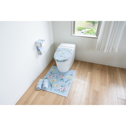 トイレマット ブルーミングシーズン ブルー×2