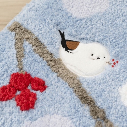 蓋カバートイレシマエナガちゃん兼用ブルー×2