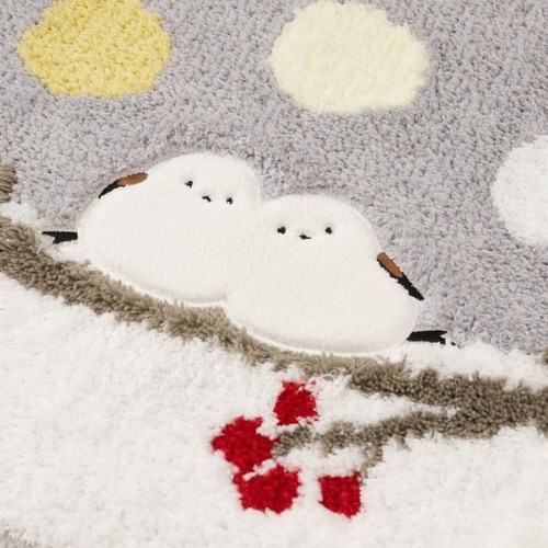 トイレマット シマエナガちゃん グレー×2