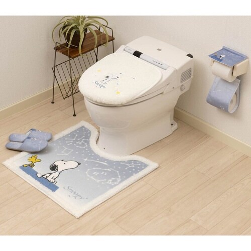 トイレマット スヌーピー ブルーグレー