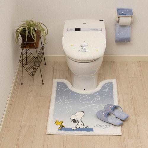 トイレマット スヌーピー ブルーグレー