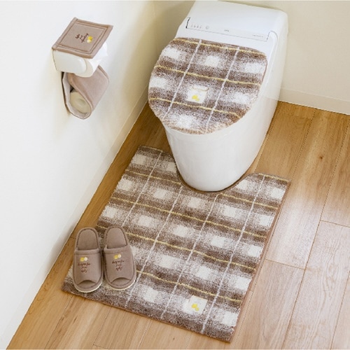 蓋カバー フライス トイレフタカバー ブラウン×2