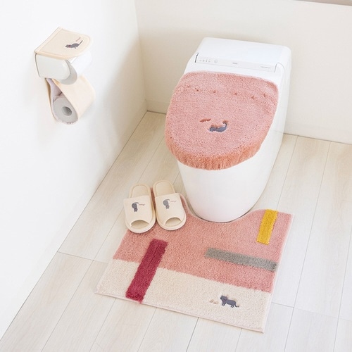 トイレマット ミニョン 約55×60cm ピンク