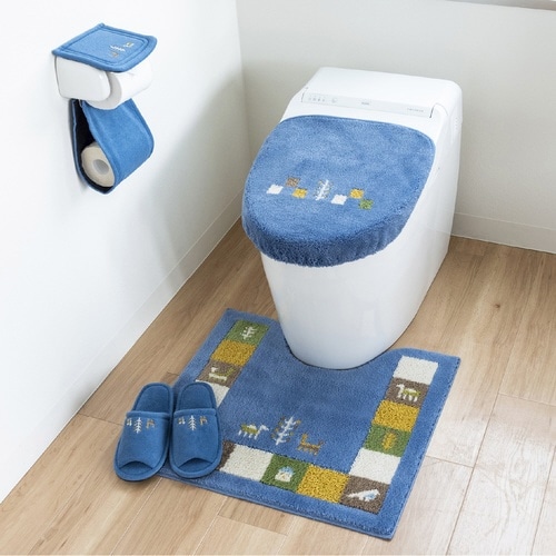 トイレマット シエラ 約55×60cm ブルー