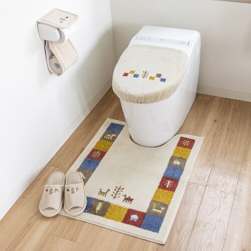 トイレマット シエラ 約75×63cm ベージュ