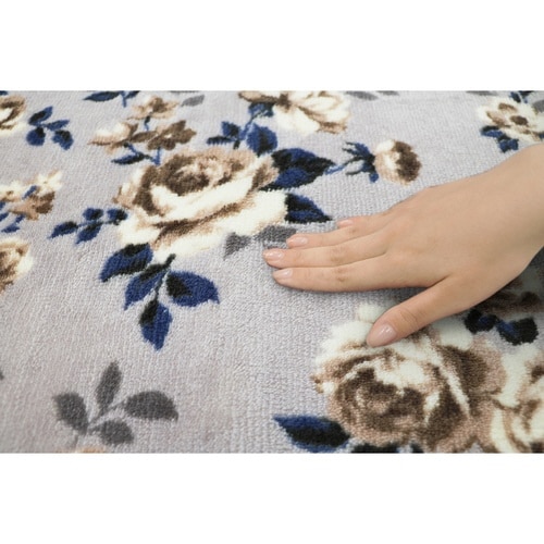 トイレマット ピースローズ グレー×2