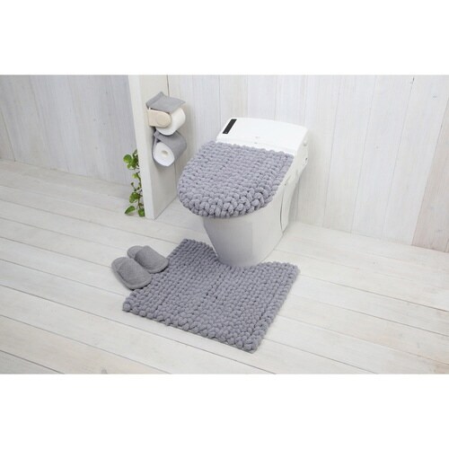 蓋カバーMOUトイレふたカバー兼用グレー×2