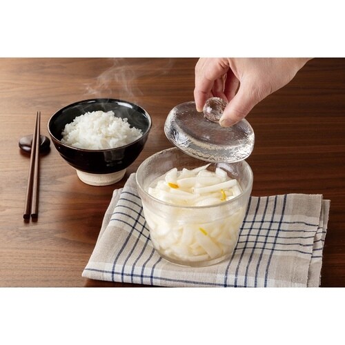 漬物鉢 キッチンアシスト 浅漬け ガラス 大×2