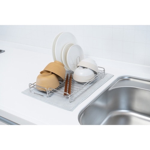 水切りカゴ &kit コンパクトになる 伸縮×2