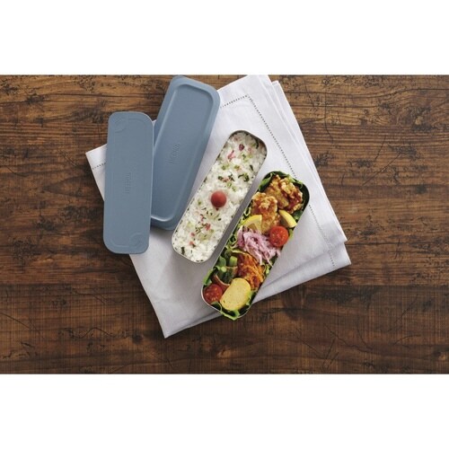 サーモス 弁当箱 2段 635ml グレーネイビー