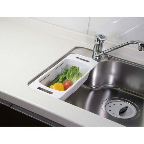 水切りラック キッチンスマイル 伸縮できる