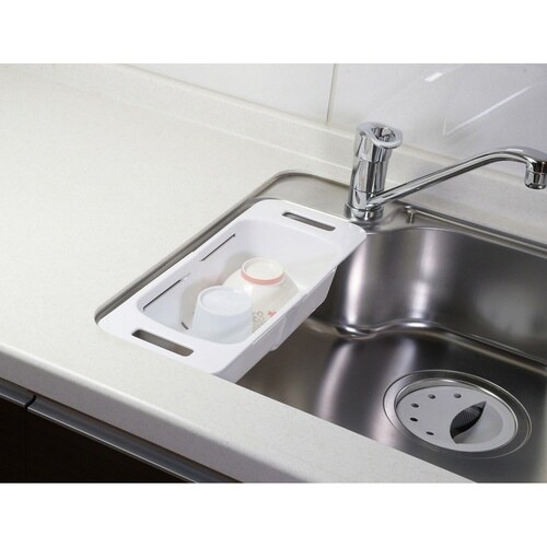 水切りラック キッチンスマイル 伸縮できる