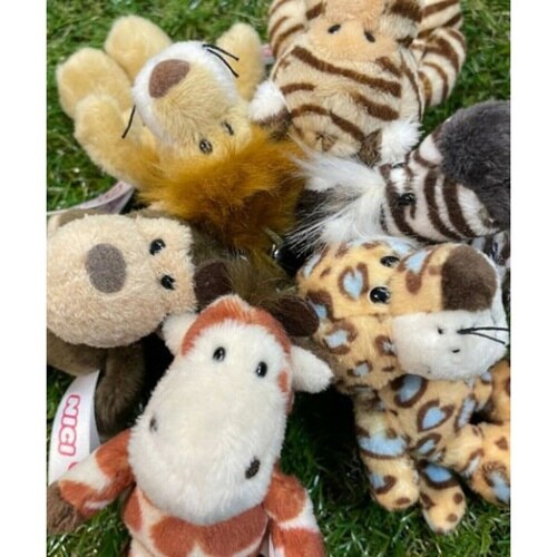 キーホルダー ビーンバッグ レパード×ブルー