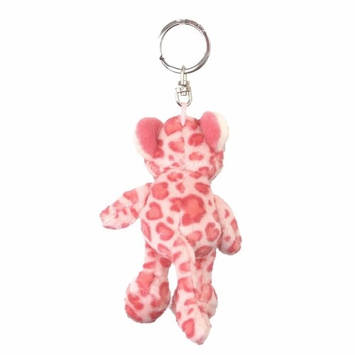キーホルダー ビーンバッグ レパード×ピンク